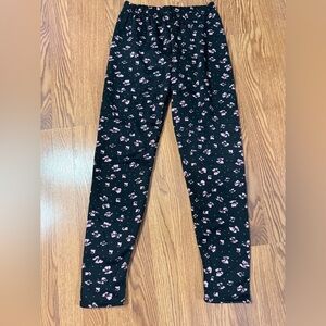 Black and Pink Patterned Leggings